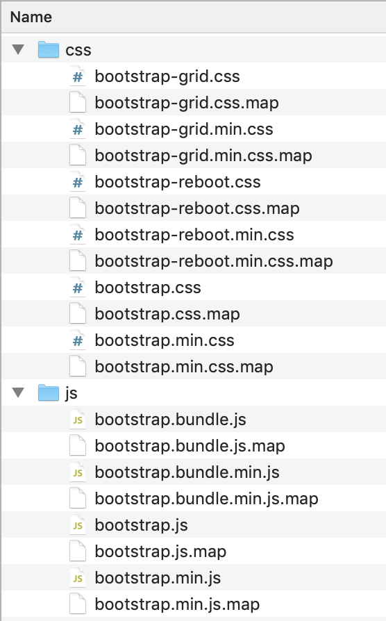 Contents of Bootstrap folder