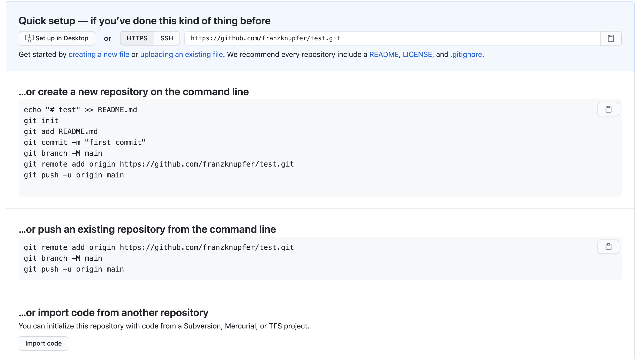 GitHub UI instructions for changing name of default branch.