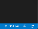  Click the blue &quot;Go Live&quot; bar at bottom of screen.