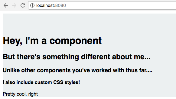 example component with inline styles