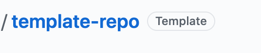 The template label has been added by the name of the repo.